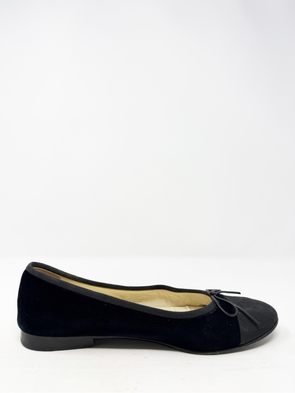 Chanel CC Cap Toe Velvet Ballet Flats Womens Size EU 39 - Picture 7 of 12